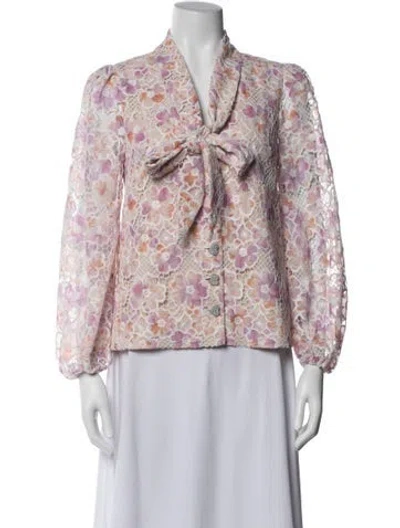 Pre-owned Elliatt Floral Print Jacket W/ Tags In Multicolor