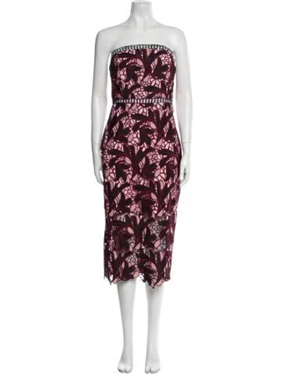 Pre-owned Elliatt Floral Print Knee-length Dress In Pink