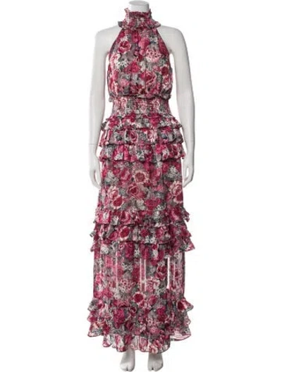 Pre-owned Elliatt Floral Print Long Dress In Multi