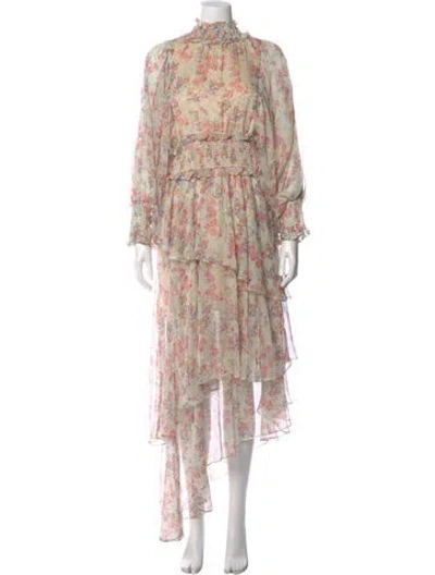 Pre-owned Elliatt Floral Print Long Dress In Multi