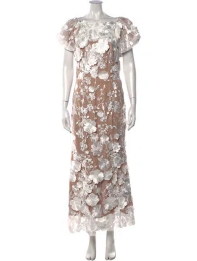 Pre-owned Elliatt Floral Print Long Dress In Multicolor