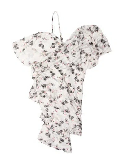 Pre-owned Elliatt Floral Print Midi Length Dress In Neutral