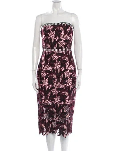 Pre-owned Elliatt Floral Print Midi Length Dress In Pink