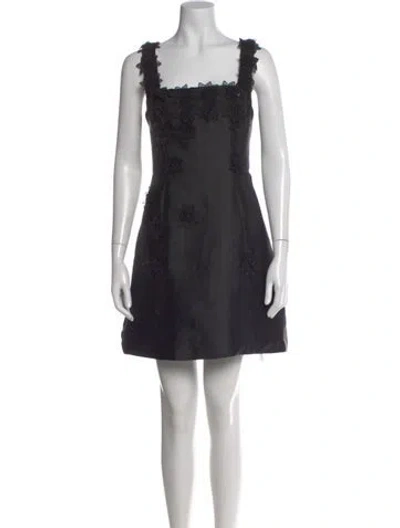 Pre-owned Elliatt Floral Print Mini Dress In Black