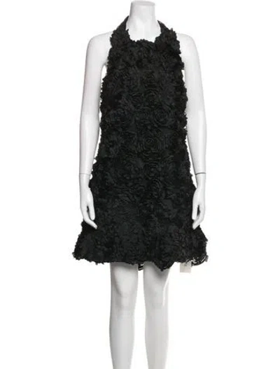 Pre-owned Elliatt Floral Print Mini Dress In Black