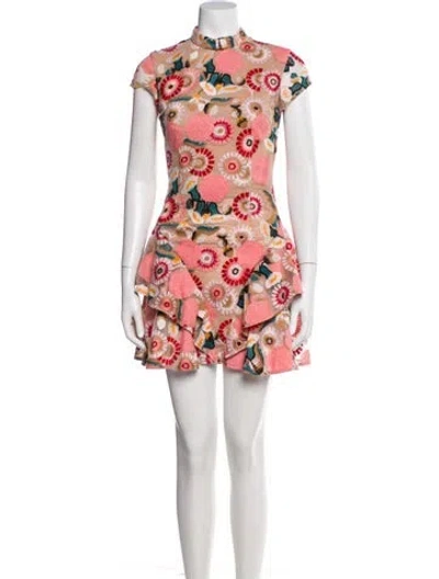 Pre-owned Elliatt Floral Print Mini Dress In Multi