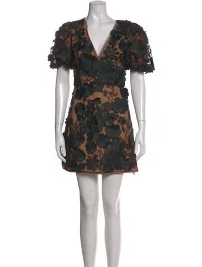 Pre-owned Elliatt Floral Print Mini Dress In Multi