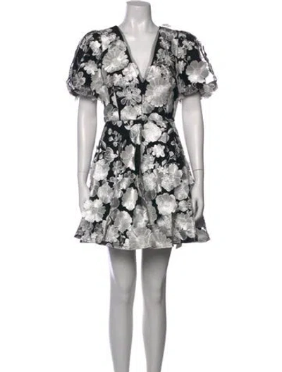 Pre-owned Elliatt Floral Print Mini Dress In Multicolor