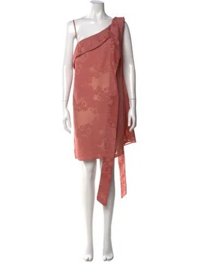 Pre-owned Elliatt Floral Print Mini Dress In Pink