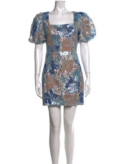 Pre-owned Elliatt Floral Print Mini Dress W/ Tags In Green
