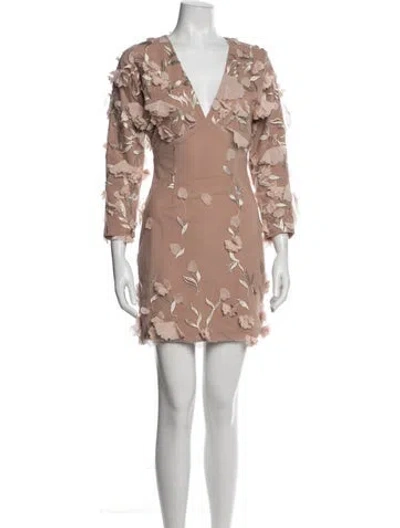 Pre-owned Elliatt Floral Print Mini Dress W/ Tags In Multicolor