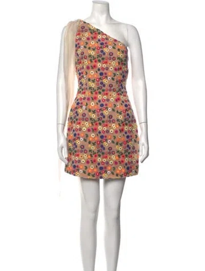 Pre-owned Elliatt Floral Print Mini Dress W/ Tags In Multicolor