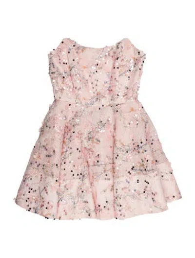 Pre-owned Elliatt Floral Print Mini Dress W/ Tags In Pink