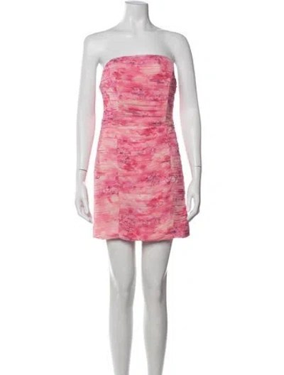 Pre-owned Elliatt Floral Print Mini Dress W/ Tags In Pink