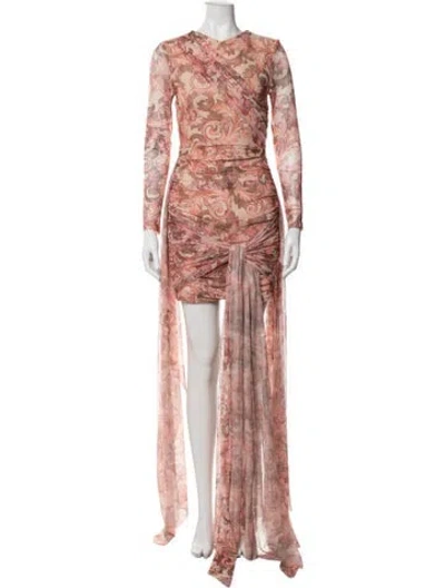 Pre-owned Elliatt Floral Print Mini Dress W/ Tags In Pink