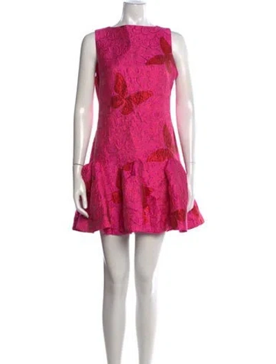 Pre-owned Elliatt Floral Print Mini Dress W/ Tags In Pink