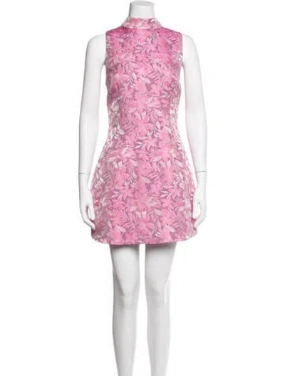 Pre-owned Elliatt Floral Print Mini Dress W/ Tags In Purple