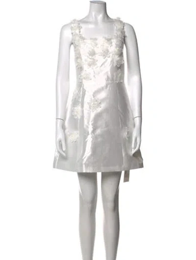 Pre-owned Elliatt Floral Print Mini Dress W/ Tags In White