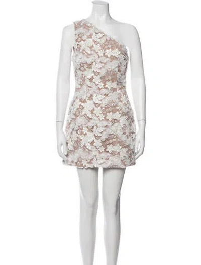 Pre-owned Elliatt Floral Print Mini Dress In White