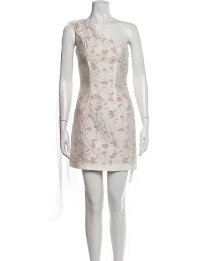 Pre-owned Elliatt Floral Print Mini Dress In White