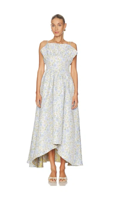 Elliatt Floralie Strapless Gown In Blue