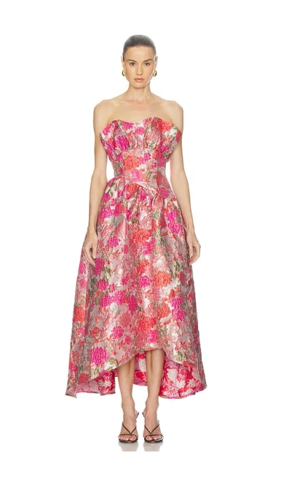 Elliatt Floralie Strapless Gown In Multi