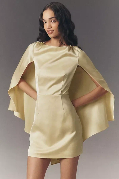 Elliatt Francesca Caped Mini Dress In Gold