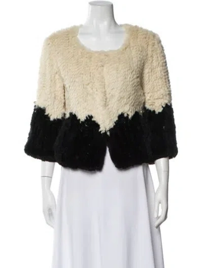 Pre-owned Elliatt Fur Jacket In Neutral