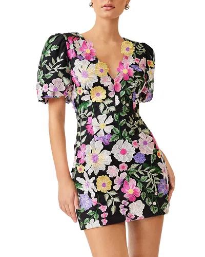 Elliatt Genevive Mini Dress In Black/multi
