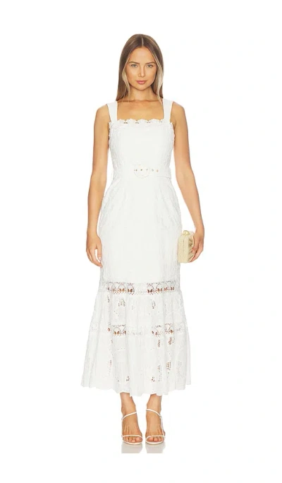Elliatt Giovanna Fit And Flare Maxi Dress In White