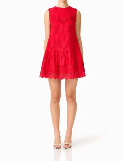 Elliatt Giovanna Shift Mini Dress In Red