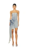 Elliatt Giselle Denim Mini Dress In 라이트 블루