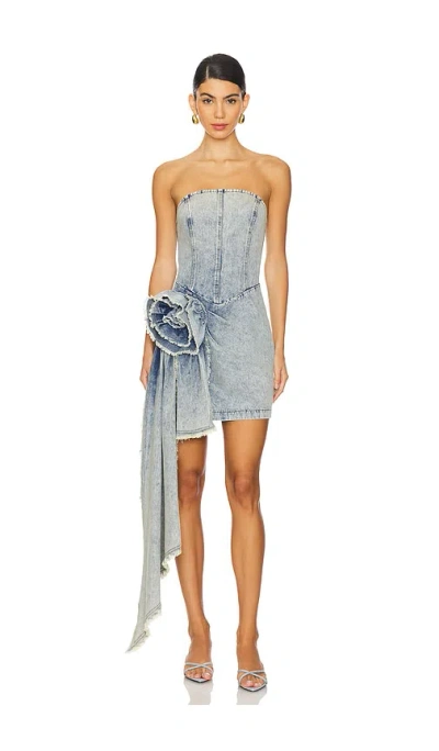 Elliatt Giselle Denim Mini Dress In 라이트 블루