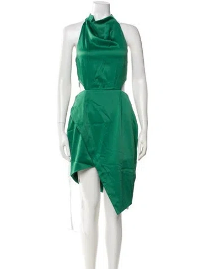Pre-owned Elliatt Halterneck Knee-length Dress W/ Tags In Green