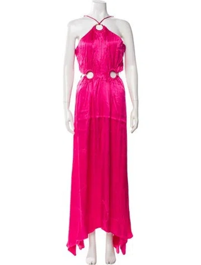 Pre-owned Elliatt Halterneck Long Dress In Pink