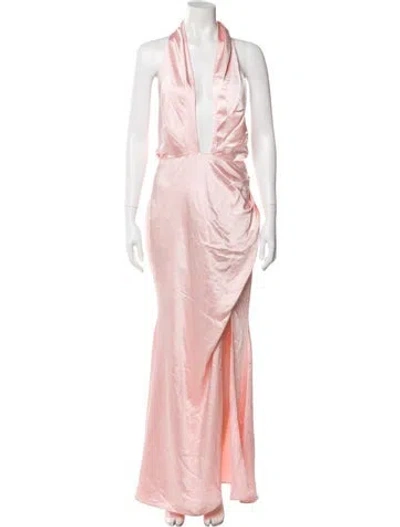 Pre-owned Elliatt Halterneck Long Dress In Pink