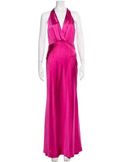 Pre-owned Elliatt Halterneck Long Dress In Pink