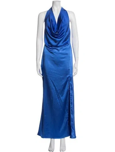 Pre-owned Elliatt Halterneck Long Dress W/ Tags In Blue