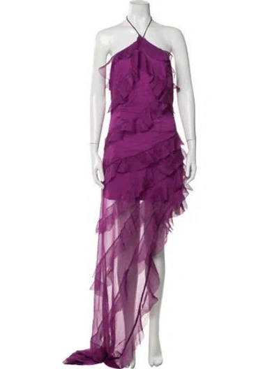 Pre-owned Elliatt Halterneck Long Dress W/ Tags In Purple