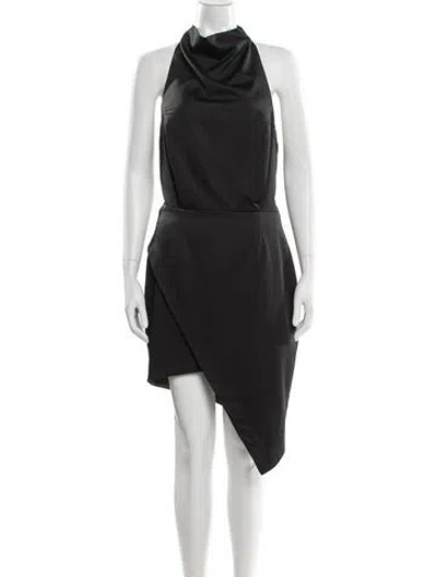 Pre-owned Elliatt Halterneck Midi Length Dress In Gray