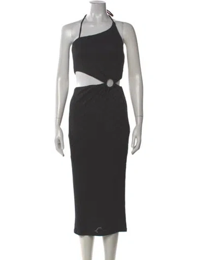 Pre-owned Elliatt Halterneck Midi Length Dress W/ Tags In Gray