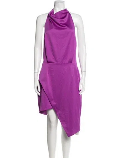 Pre-owned Elliatt Halterneck Midi Length Dress W/ Tags In Purple