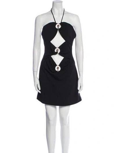 Pre-owned Elliatt Halterneck Mini Dress In Black