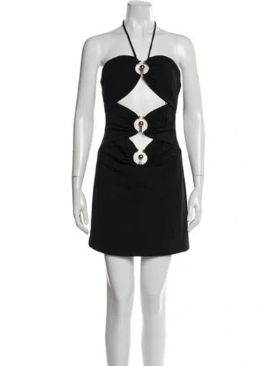 Pre-owned Elliatt Halterneck Mini Dress In Black