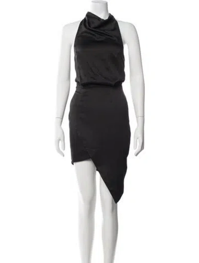 Pre-owned Elliatt Halterneck Mini Dress In Black