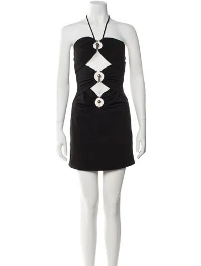 Pre-owned Elliatt Halterneck Mini Dress In Black