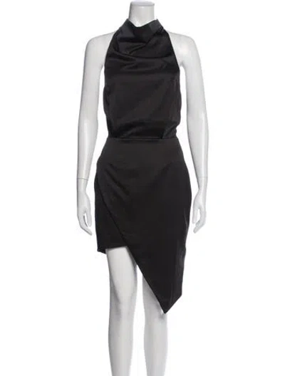 Pre-owned Elliatt Halterneck Mini Dress In Black