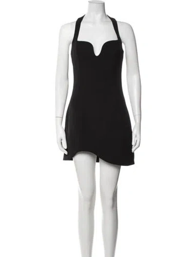 Pre-owned Elliatt Halterneck Mini Dress In Black