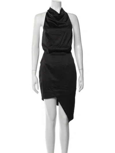 Pre-owned Elliatt Halterneck Mini Dress In Black