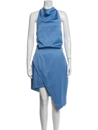 Pre-owned Elliatt Halterneck Mini Dress In Blue